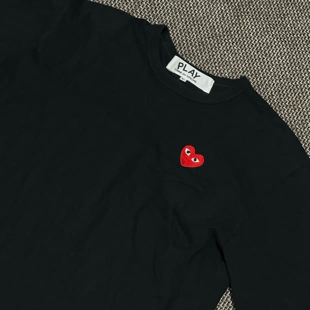 꼼데 검정 롱 슬리브 XL