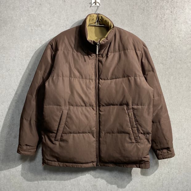 [100] 90s YSL 입생로랑 브라운 리버서블 구스다운 패딩