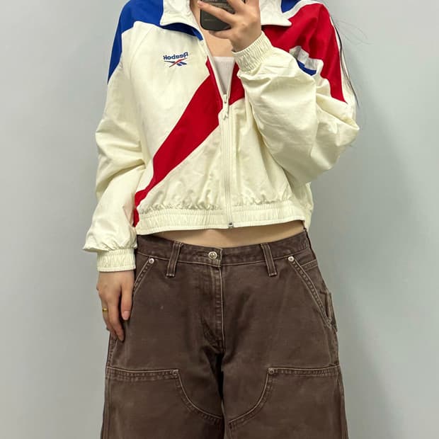리복 올드스쿨 크롭 바람막이 자켓