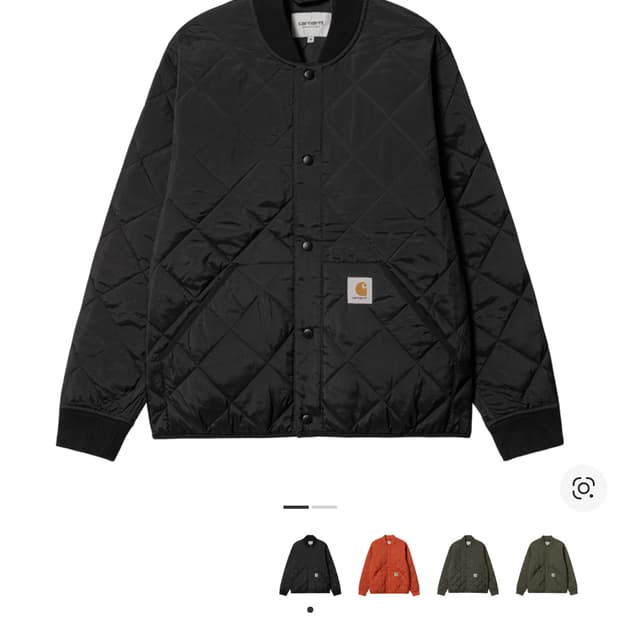 칼하트wip 배로우 라이너 블랙 (깔깔이 경량패딩)