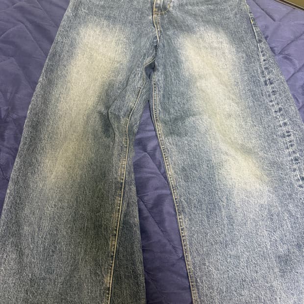 해칭룸 와이드커브진 워시드블루 1사이즈