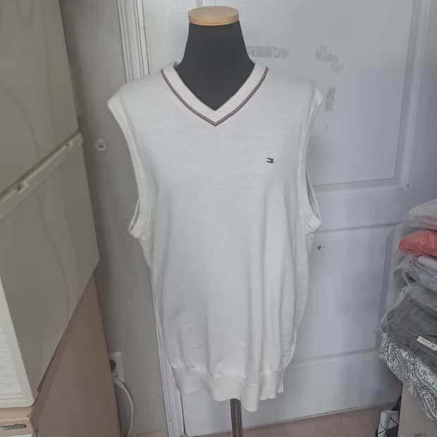 타미힐피거 남성니트 조끼 베스트 L/G(상태최상)