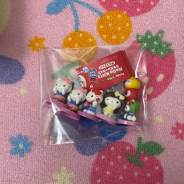 [새상품] 산리오 후루타 키티 초코에그 피규어 5개 일괄
