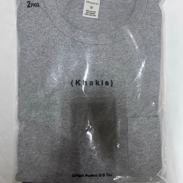 카키스 2팩 포켓 티셔츠 (그레이, 블랙 혼합)