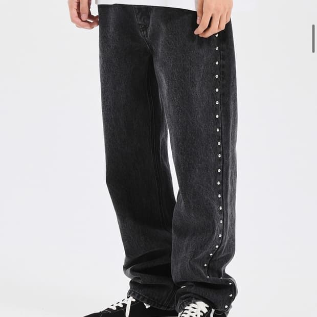 엑스트라오디너리 스터드 데님 블랙 M