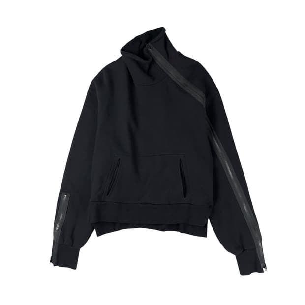 asymmetric zipped sweatshirt