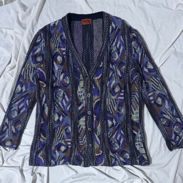 미쏘니 케이블 니트 가디건