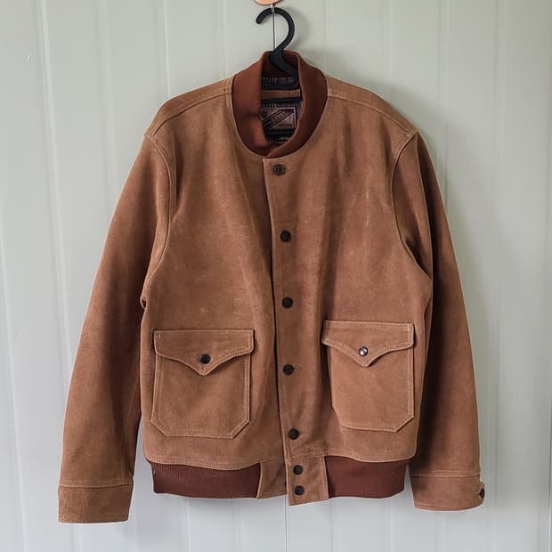 Curphey Leather 스웨이드 자켓 46