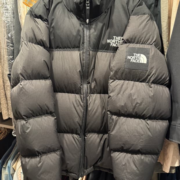 노스페이스 화이트라벨 구스다운 눕시 리얼블랙 L 100