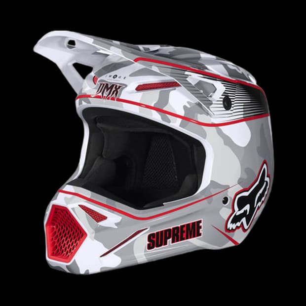 [L]슈프림 x 폭스 레이싱 DMX V1 헬멧 스노우 카모 새제품