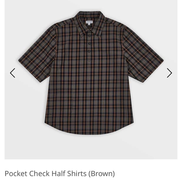사파리스팟 반팔셔츠 Pocket Check Half Shirts (Bro