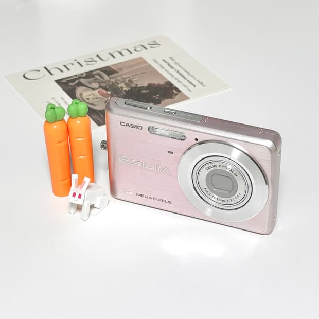 카시오 엑슬림 EX-Z77 라이트핑크 풀박스 빈티지디카
