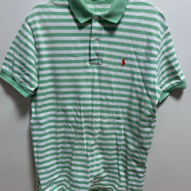 (정품) 폴로 랄프로렌 스트라이프 카라티 S (실측 100)