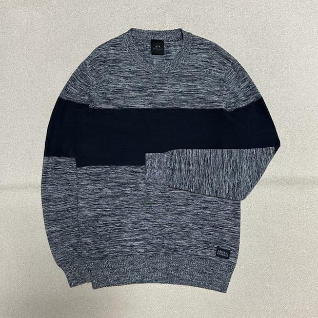A|X 아르마니 익스체인지 배색 니트