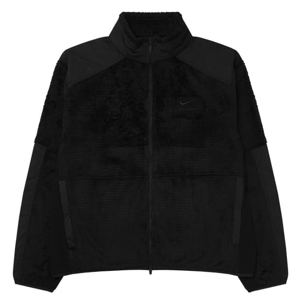 스투시 나이키 풀 집 플리스 블랙