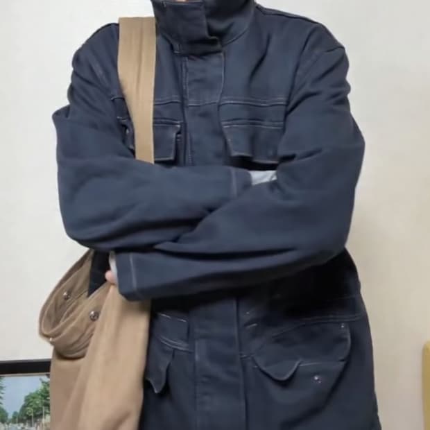 자라 스티치 포켓 필드자켓 재킷 블루 8727/270/407