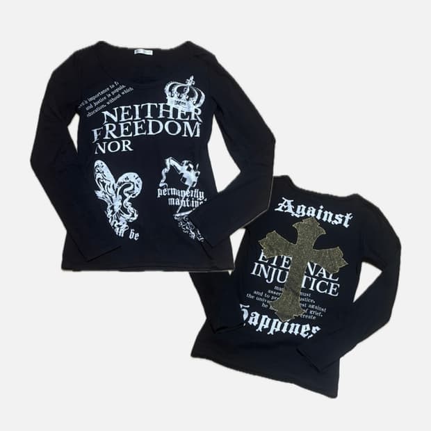 y2k 펑크 빈티지 롱슬리브