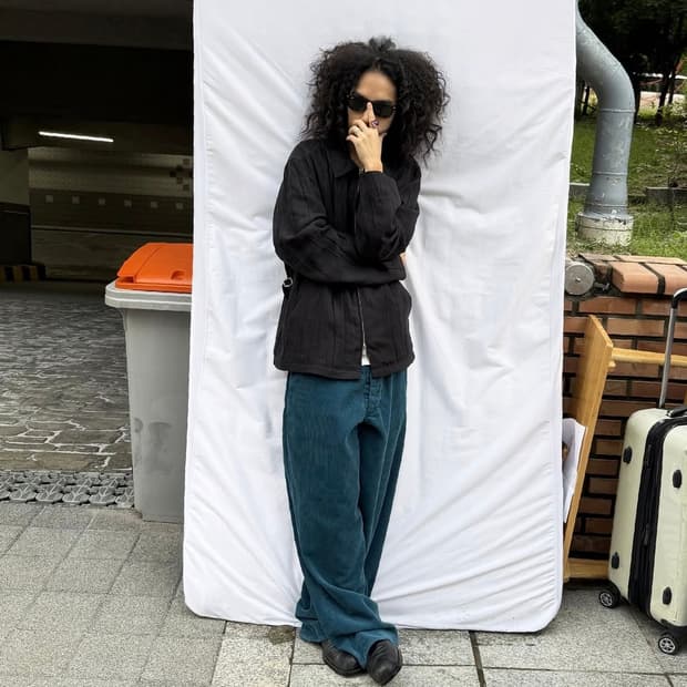 Fading market 코듀로이 팬츠 32 (모스)