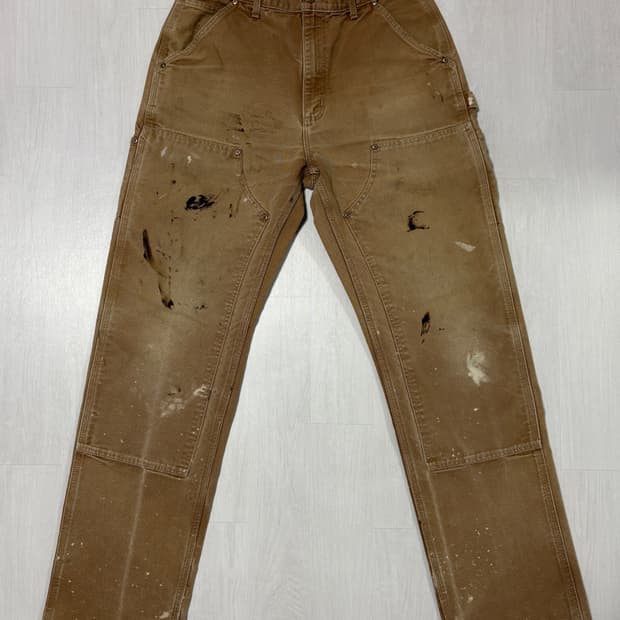 빈티지 USA 칼하트 더블니팬츠 브라운 (32)