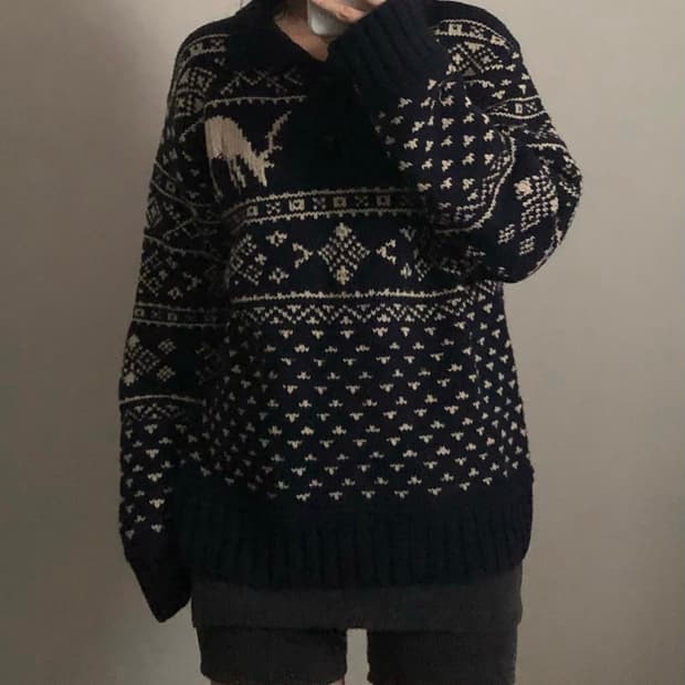 폴로 진스컴퍼니 노르딕 코위챤 니트