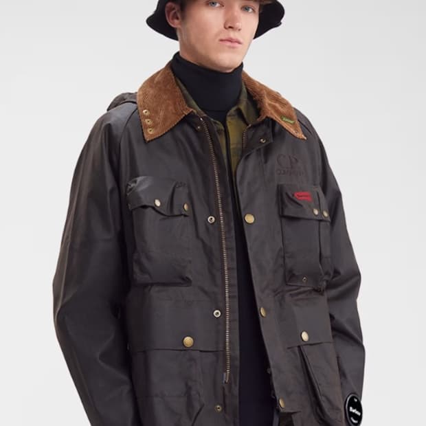 바버 X CP컴퍼니 Creel 왁스자켓