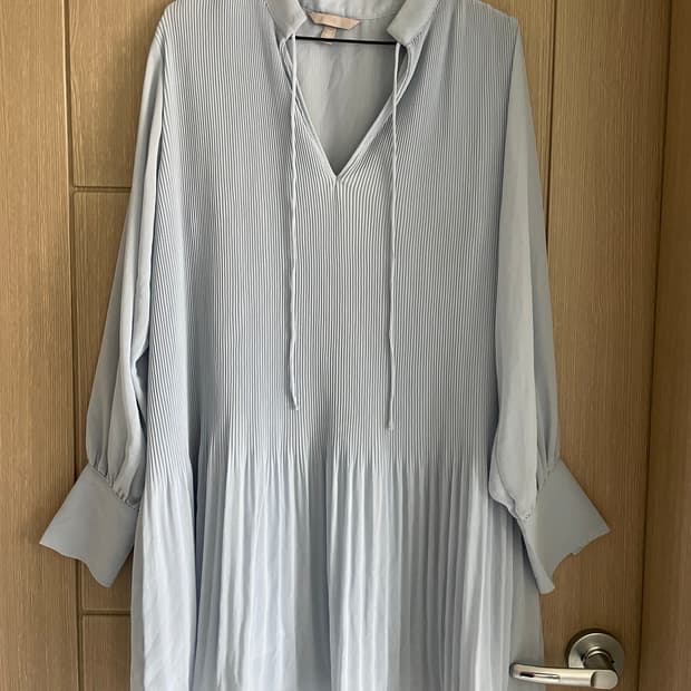 H&M 소라색 모리걸 페어리 셔링 원피스