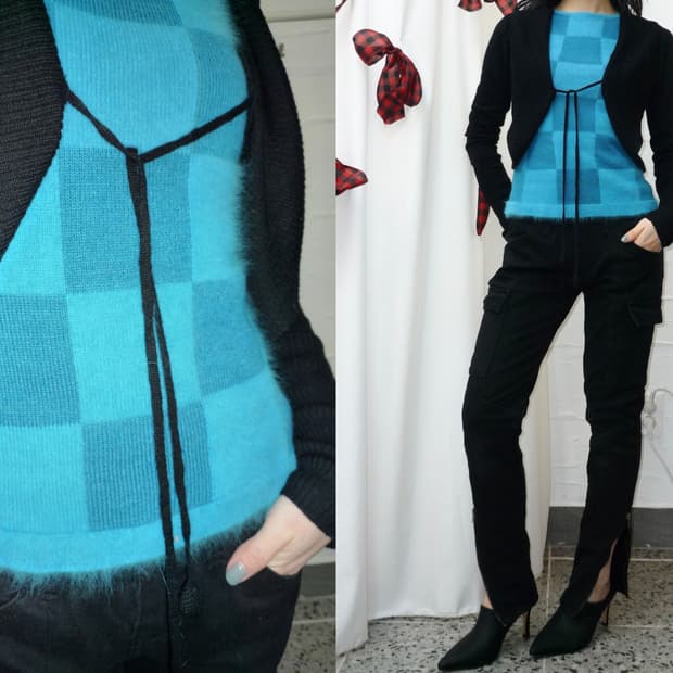 ribbon bolero crop cardigan