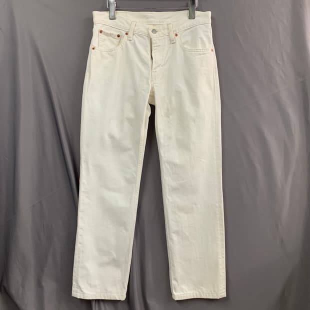 30인치 리바이스 502 스트레이트 일자 크림 데님 청바지