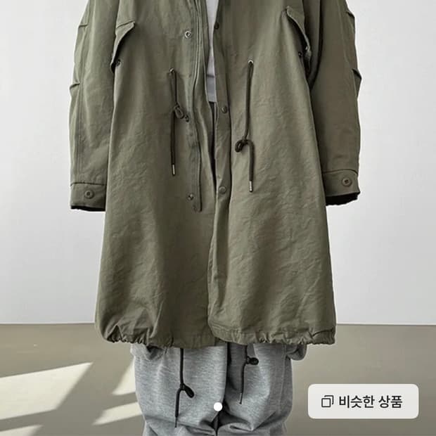 로컬맨션 over fit safari long jacket 야상