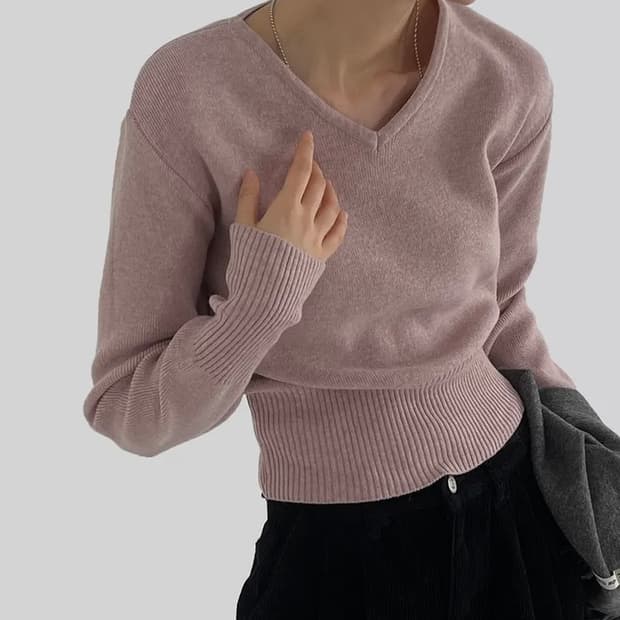 어텀 라쿤 니트 핑크 