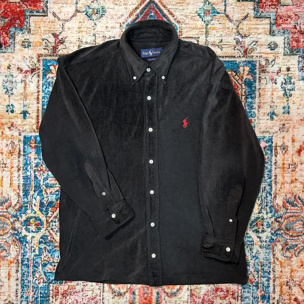 [L] 90s 폴로 코듀로이 셔츠