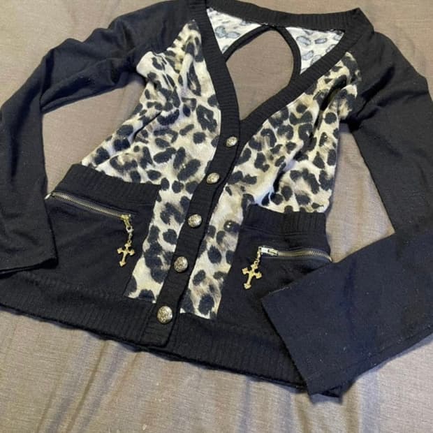 D.i.a 오네갸루 레오파드 가디건 갸루