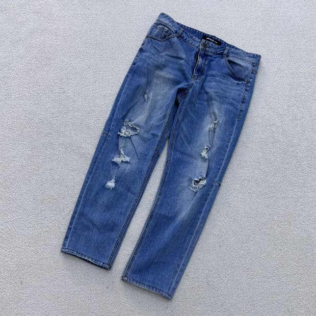 81-100 HENUS 남성 빈티지 워싱 데님 팬츠 0602E