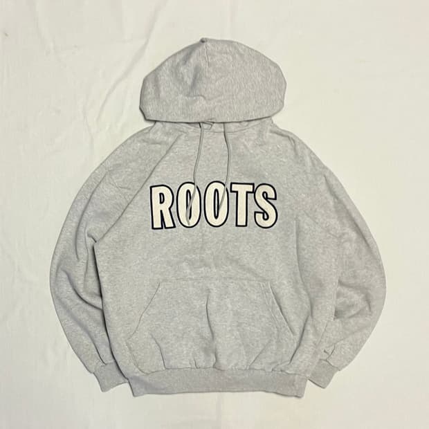 90s ROOTS 스펠아웃 헤비위이트 후드티 그레이
