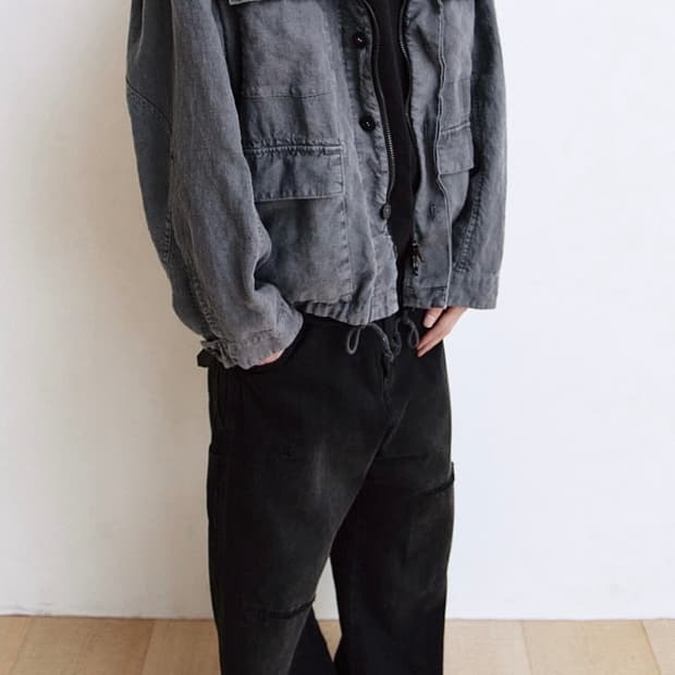 폴리테루 린넨필드자켓 블루 3사이즈 26ss