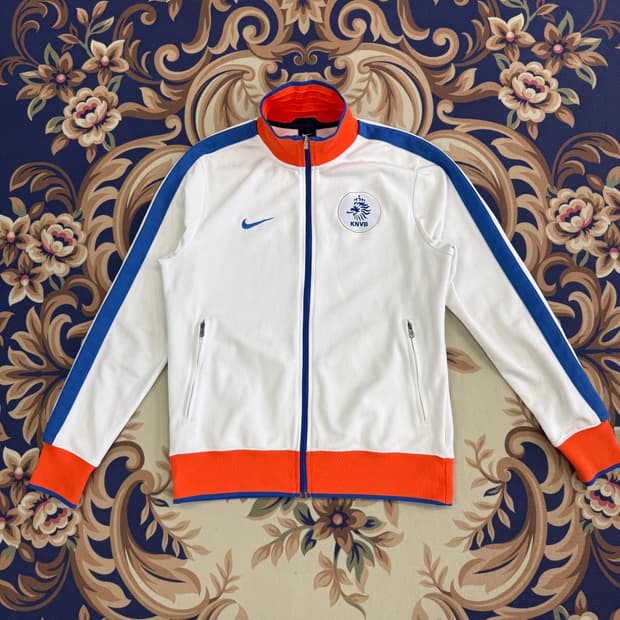(M)10s 나이키 NIKE 네덜란드 국대 트랙탑 져지(화이트)