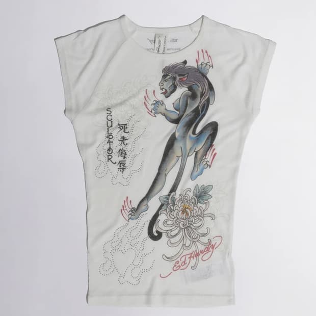 스컬프터 에드하디 Devil Raglan Tee White (L)