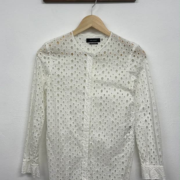 [36] 이자벨마랑 펀칭 블라우스 코튼 셔츠