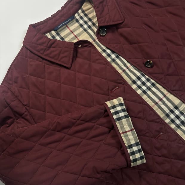 버버리 퀄팅 자켓 버건디