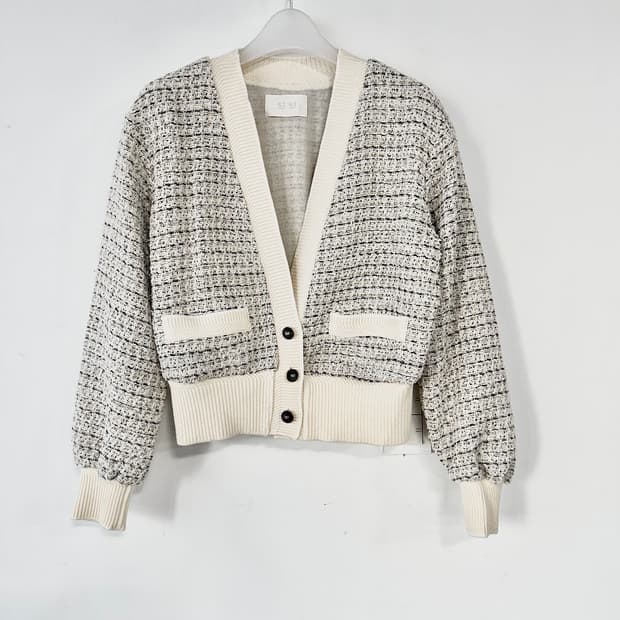 SJSJ 22 트위드 니트 가디건