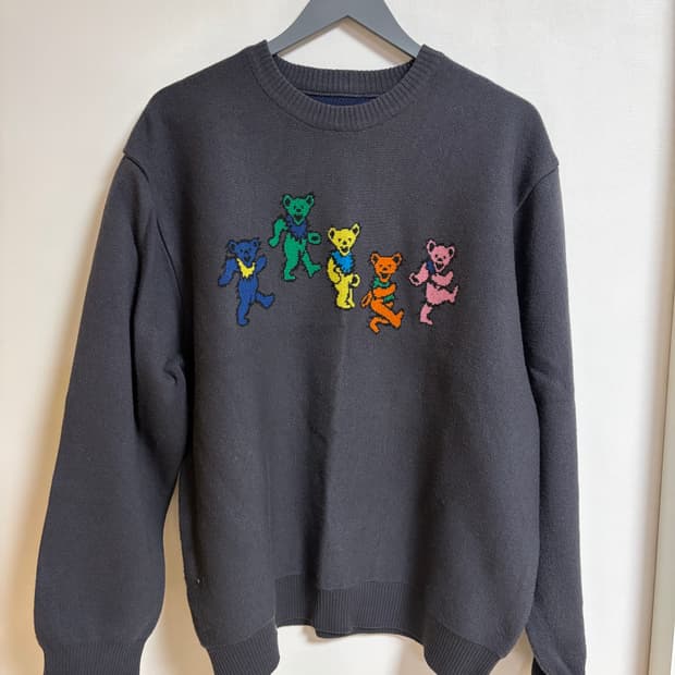 [M]디스이즈네버댓 그레이트풀 데드 니트 차콜 그레이