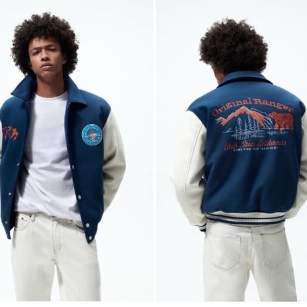 자라 / 패치 바시티 자켓, 스타디움 자켓 / XL