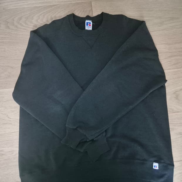 90s 러셀 스웻셔츠 made in usa 블랙