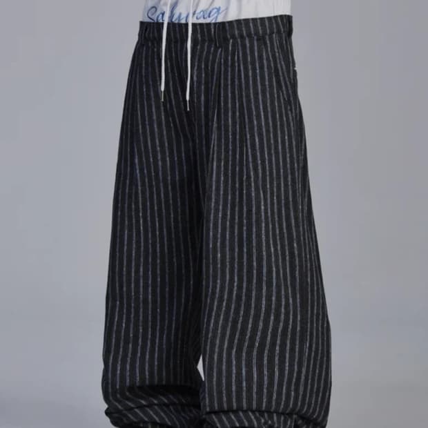 스켈리웩 새깅 스트라이프 슬랙스 L