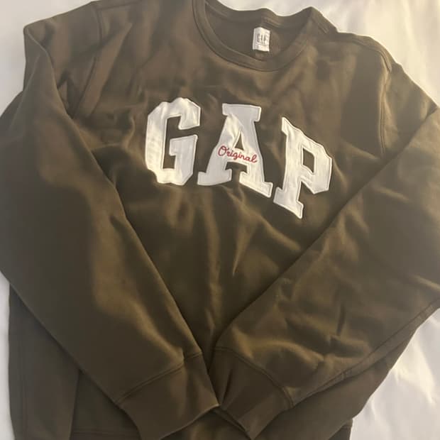 GAP 카키 기모 맨투맨