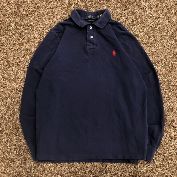 폴로 랄프로렌 네이비 PK 카라 폴로티 롱슬리브 티셔츠
