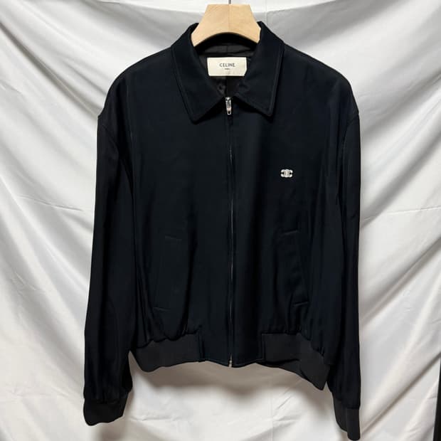 [S+급/52] 셀린느 트리옹프 비스코스 트윌 블루종 자켓