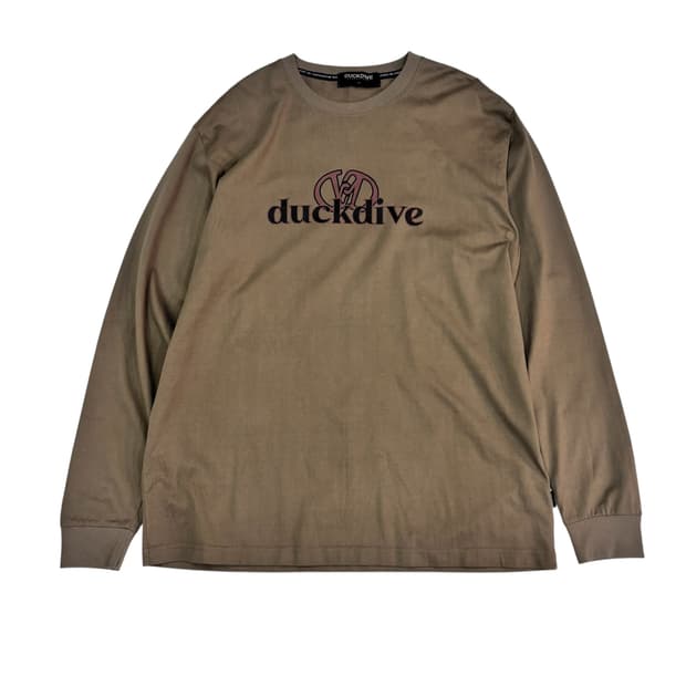 덕다이브 로고 카키 롱 슬리브