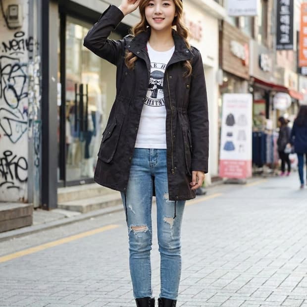 KUMIKYOKU 쿠미쿄쿠 내피 탈부착 유틸리티 야상 자켓