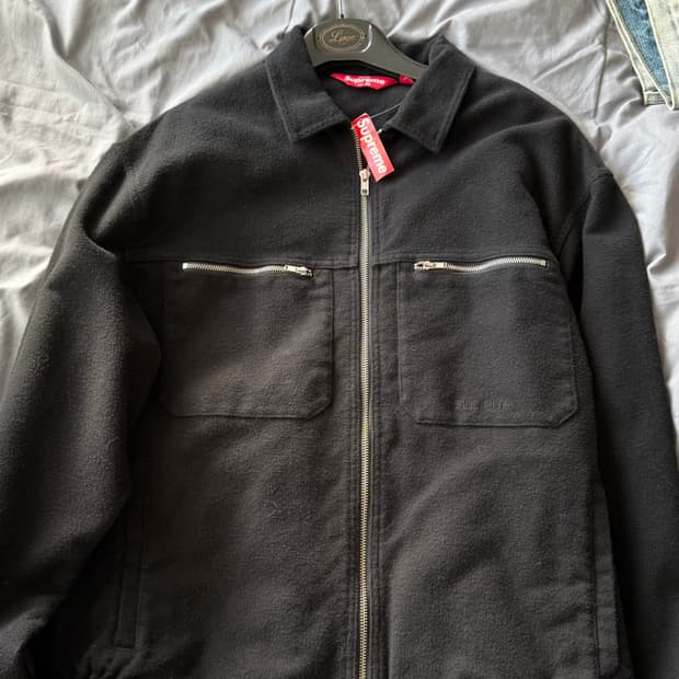 슈프림 몰스킨 워크 자켓 블랙 - 25SS 블랙